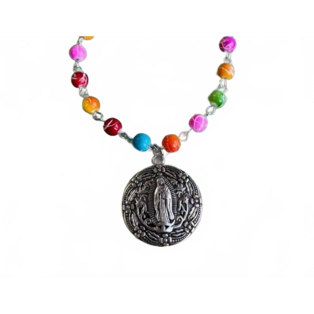 NEW LOVE AND HONOR JESUS women's fiesta our lady of guadalupe bracelet in multi